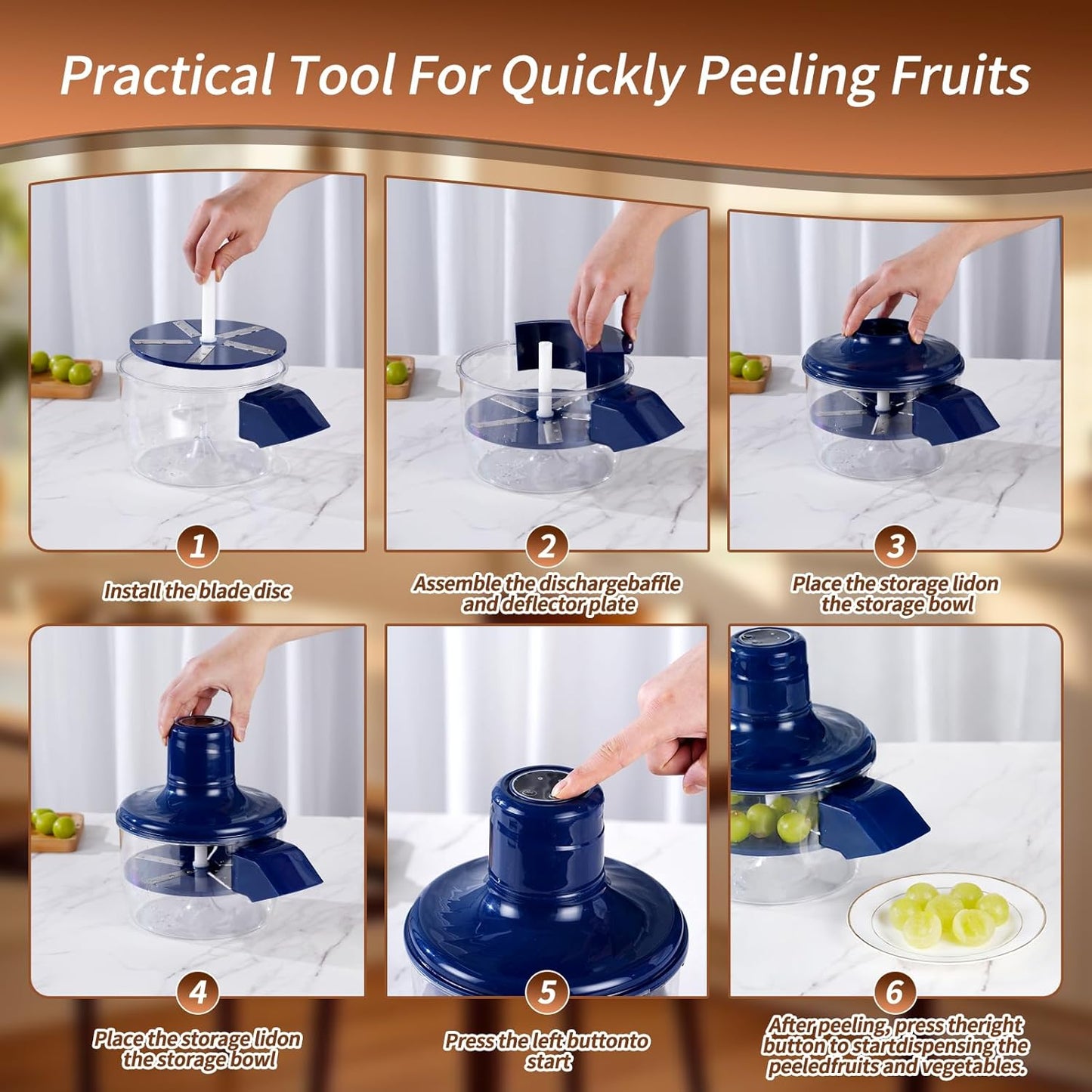 PeelPro 360™ – Peel Garlic, Grapes & Veggies in Second